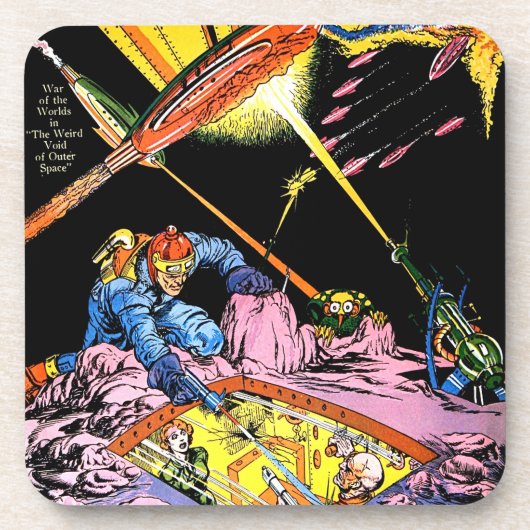 Planet Comics Laser Attack Sci Fi strips Bier Onderzetter (Voorkant)