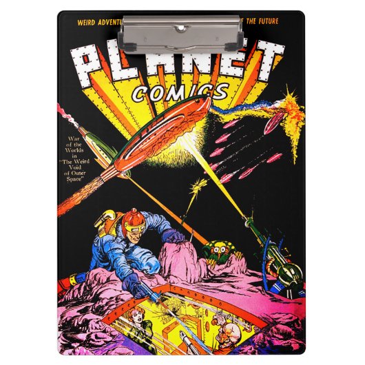 Planet Comics Laser Attack Sci Fi  strips Klembord (Voorkant)