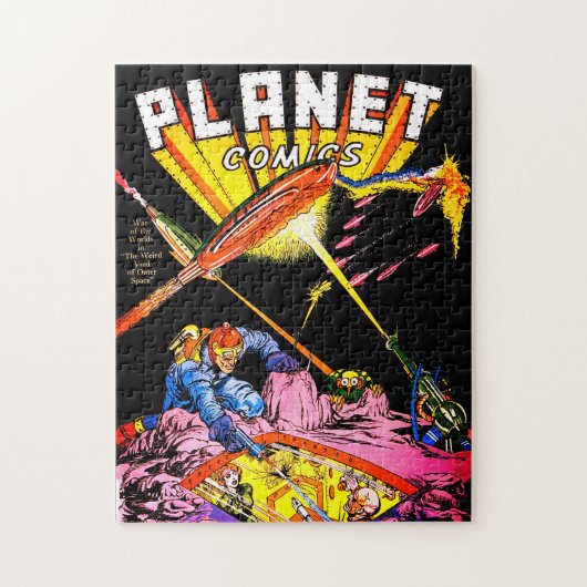 Planet Comics Laser Attack Sci Fi strips Legpuzzel (Verticaal)