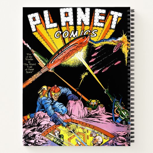 Planet Comics Laser Attack Sci Fi strips Notitieboek (Achterkant)
