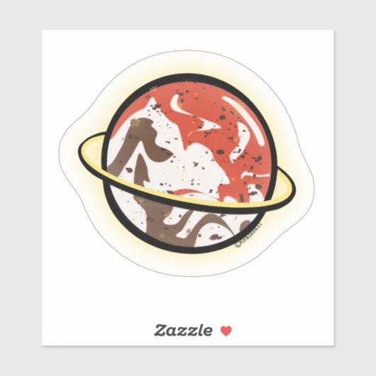 Planet custom cut sticker (Vel)