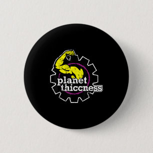 Planet Dikte Gym Dikte Grappige Grap Workout Ronde Button 5,7 Cm