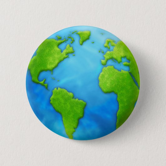 Planet Earth Badge Ronde Button 5,7 Cm (Voorkant)