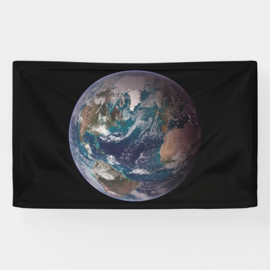 Planet Earth Blue Marble (Western Hemisphere) Spandoek (Horizontaal)