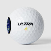Planet Earth Blue Marmer Golfballen (Logo)