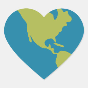Planet Earth Cartoon Hart Sticker