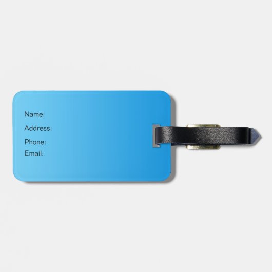 Planet Earth Custom Bagagelabel (Achterkant horizontaal)