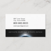 Planet Earth Eclipse Photographe Carte de visite (Dos)