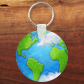 Planet Earth en sleutelhanger van wolken (Voorkant)