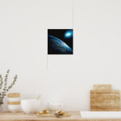 Planet Earth en Star uit de ruimte Poster (Keuken)