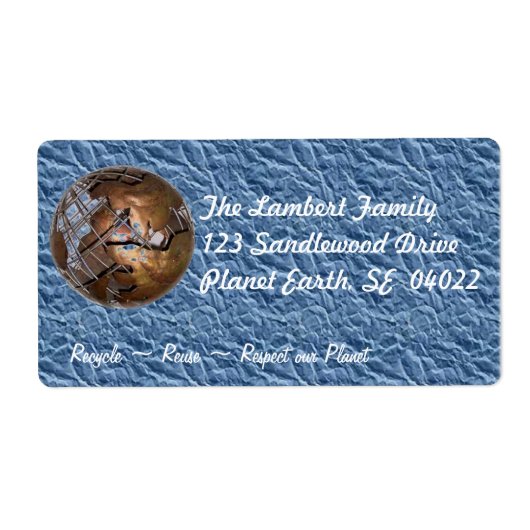 Planet Earth Etiket (Voorkant)
