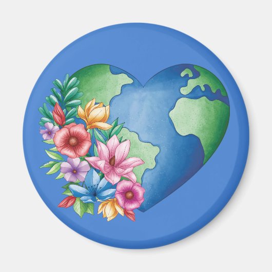 Planet Earth Heart Magneet (Voorkant)