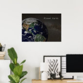 Planet Earth in Milky Way Poster (Thuiskantoor)