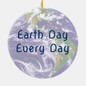 Planet Earth-kerstversiering Keramisch Ornament (Achterkant)