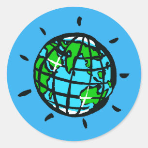 Planet Earth - Klassieke Round Sticker