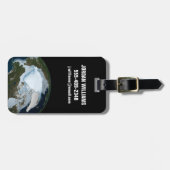 Planet Earth met Zee-ijsdekking in 1980. Bagagelabel (Voorkant horizontaal)