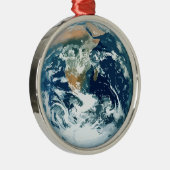 Planet Earth Metalen Ornament (Rechts)