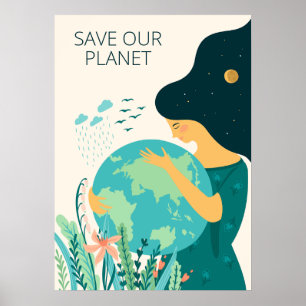 Planet Earth Moeder Poster