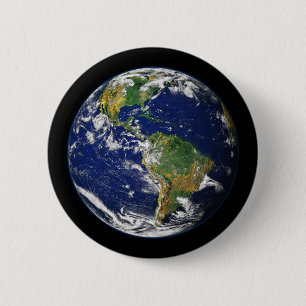 PLANET EARTH Natural (zonnestelsel) ~ Ronde Button 5,7 Cm