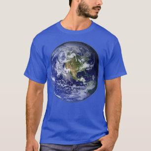 Planet Earth North America Cute Wereldbol Space T-shirt
