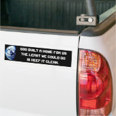 Planet Earth ons huis Bumpersticker (Op Truck)
