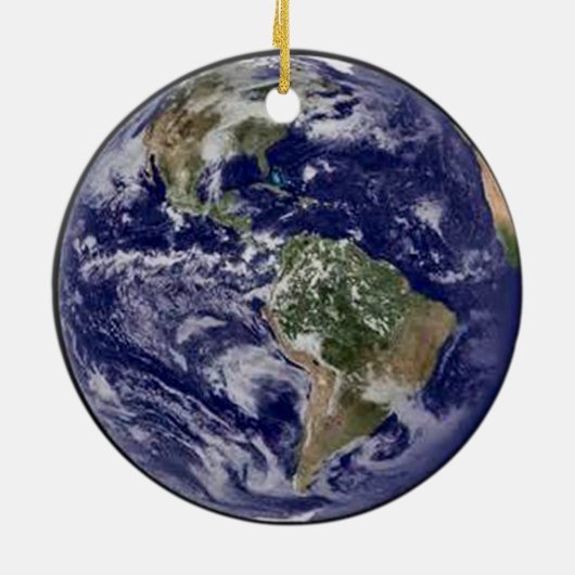 Planet Earth Ornament. Keramisch Ornament (Achterkant)