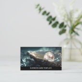 Planet Earth Oyster Pearl Visitekaartje (Staand voorkant)