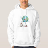Planet Earth playing soccer Hoodie (Voorkant)
