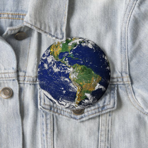 Planet Earth Ronde Button 4,0 Cm
