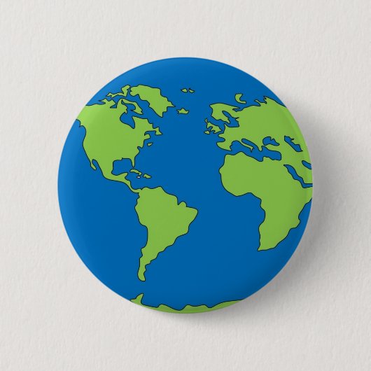 Planet Earth Ronde Button 5,7 Cm (Voorkant)