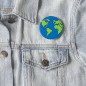 Planet Earth Ronde Button 5,7 Cm (In situ)