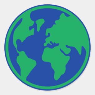 Planet Earth Ronde Sticker