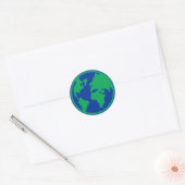 Planet Earth Ronde Sticker (Envelop)