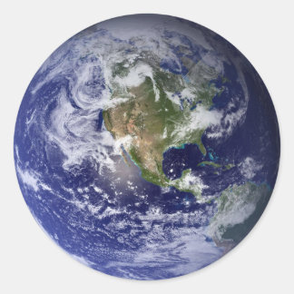 Planet Earth Ronde Sticker