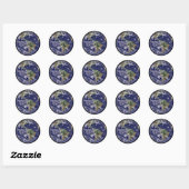 Planet Earth Ronde Stickers (Vel)