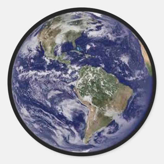 Planet Earth Ronde Stickers (Voorkant)