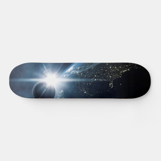 Planet Earth Space Uitzicht Skateboard (Horizontaal)