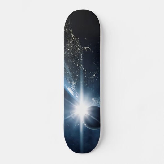 Planet Earth Space Uitzicht Skateboard (Voorkant)