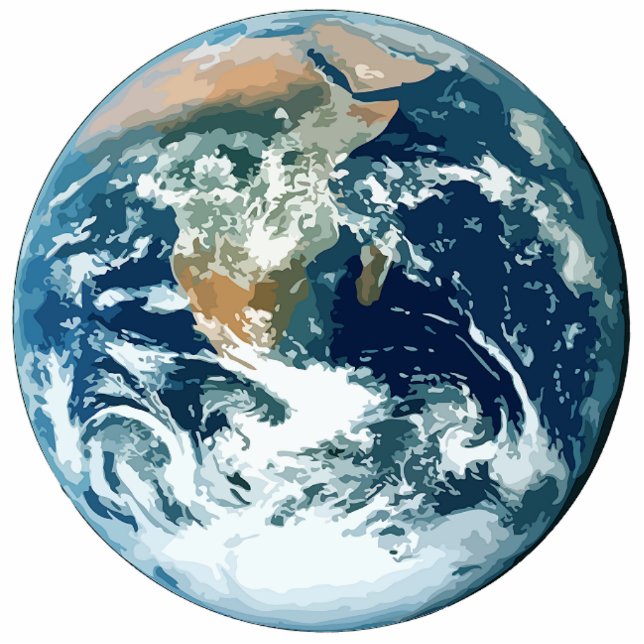 Planet Earth Staand Fotobeeldje (Voorkant)