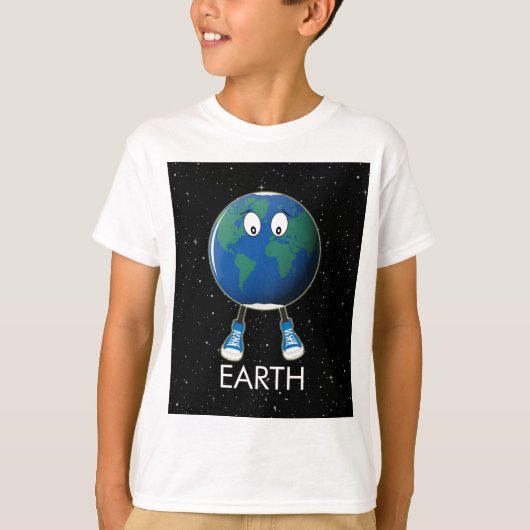 Planet Earth & Stars T-Shirt (Voorkant)