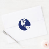 Planet Earth Stickers in blauw en wit (Envelop)