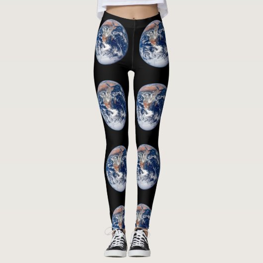 Planet Earth uitzicht uit Apollo 17 Leggings (Voorkant)
