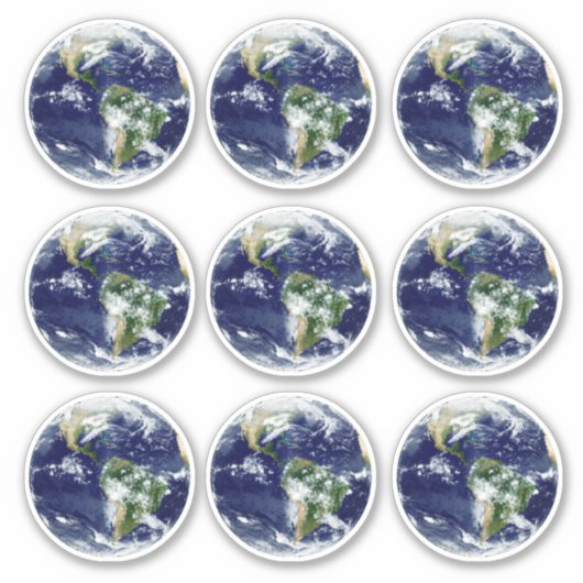 Planet Earth van boven & Space uitzicht sticker (Voorkant)