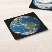 Planet EARTH Vierkante Kartonnen Onderzetter (Schuin)