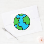 Planet Earth Vierkante Sticker (Envelop)