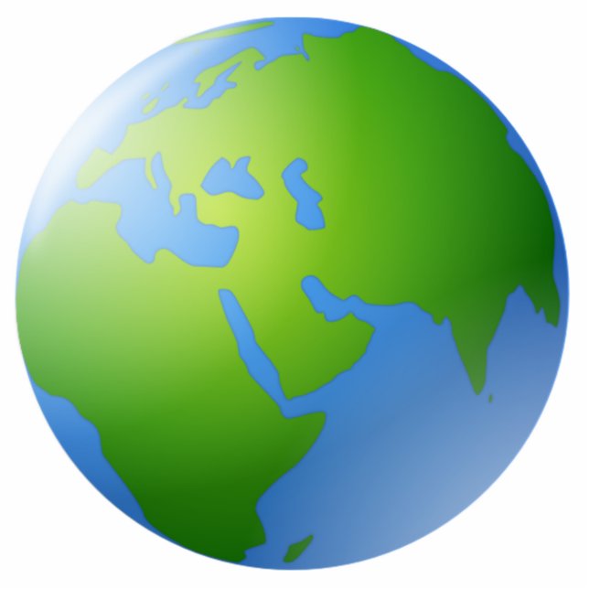 Planet Earth Wereldbol Staand Fotobeeldje (Voorkant)