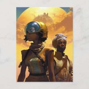 Planet Explorers Afrofuturistic Science Fiction Briefkaart