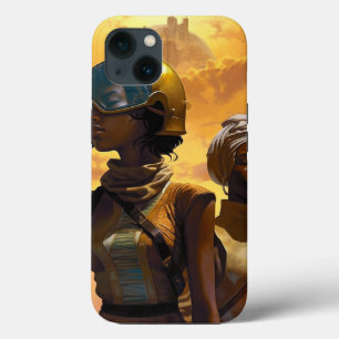 Planet Explorers Afrofuturistic Science Fiction iPhone 13 Hoesje
