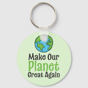 Planet Great Again 2,25" Basis Knoop Sleutelhanger