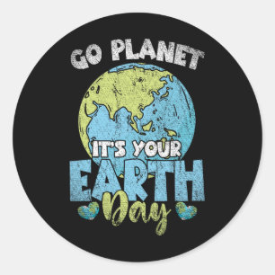 Planet Jubileum Go Planet Ronde Sticker